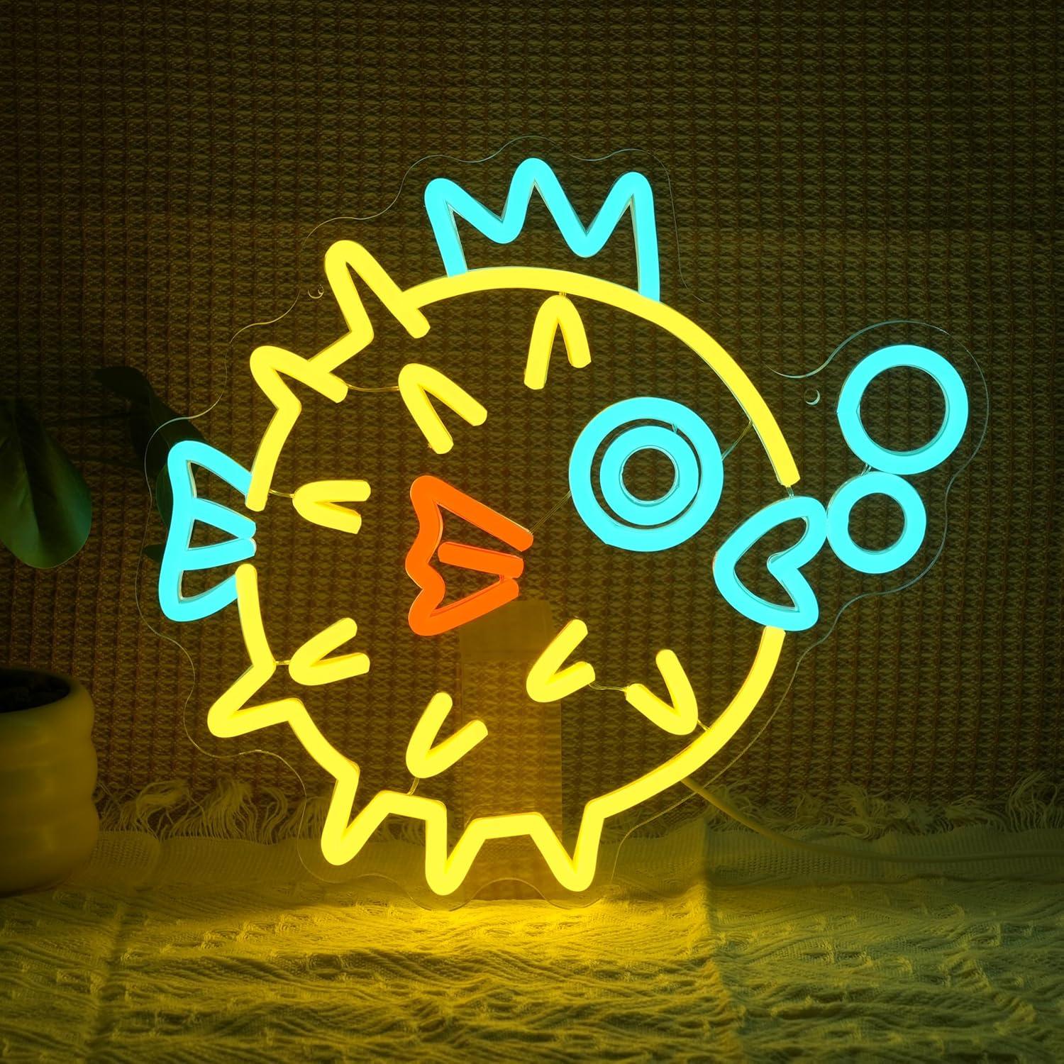 Aquarium Fish Restaurant - Insegna al Neon a Forma di