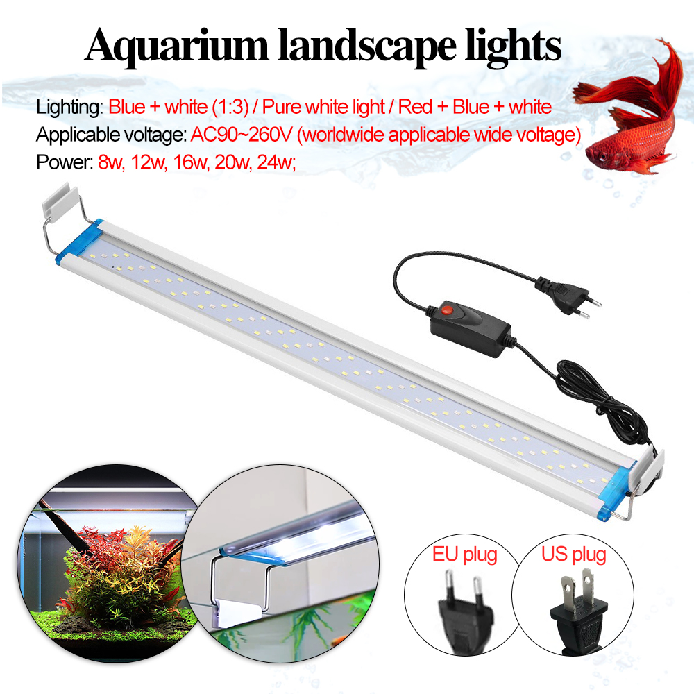 Aquarium Fish Elevator - Luce per Acquario Ultra Sottile, Blu