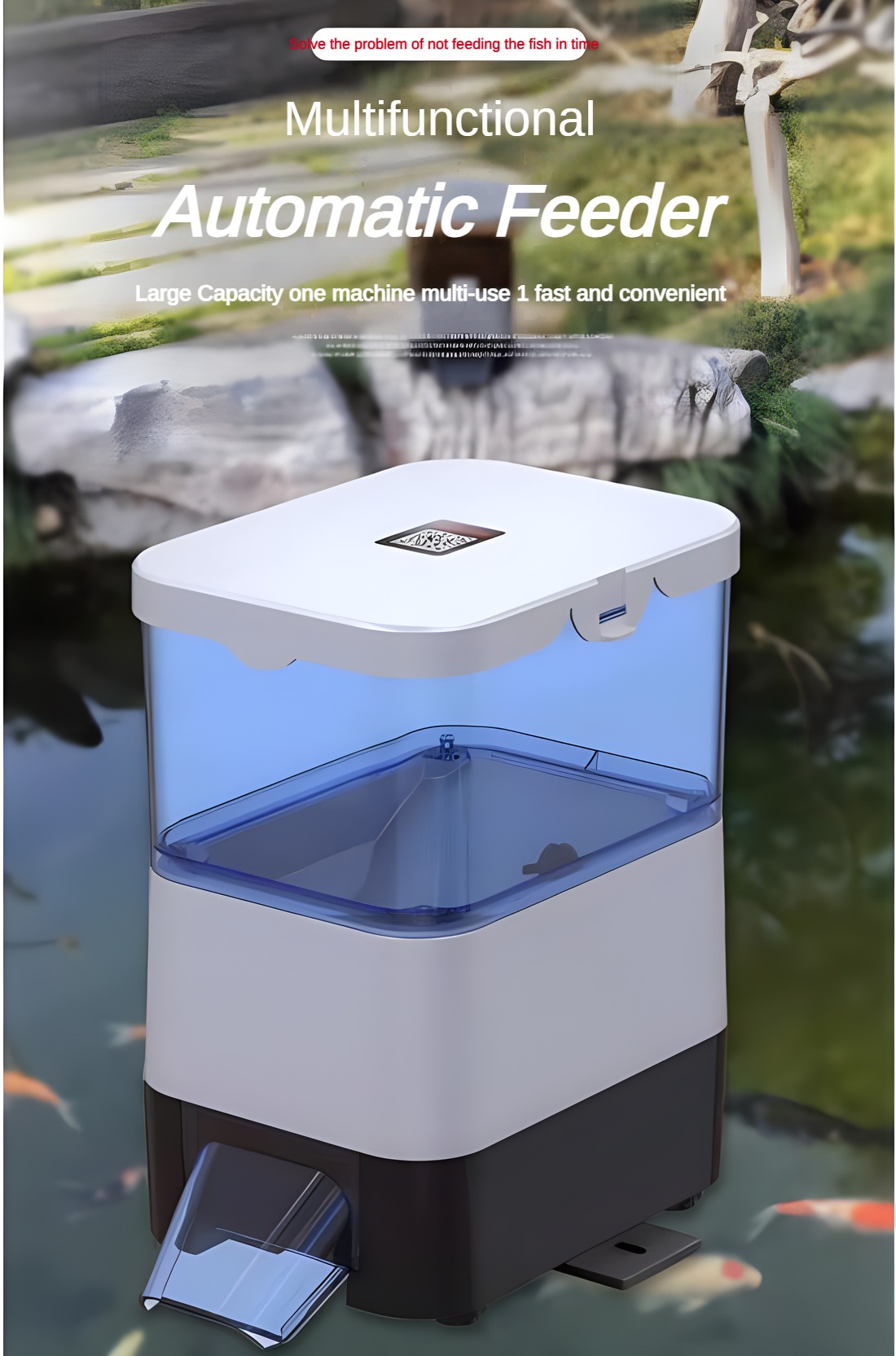 Aquarium Fish Big - EVNICE Distributore Automatico di Cibo per