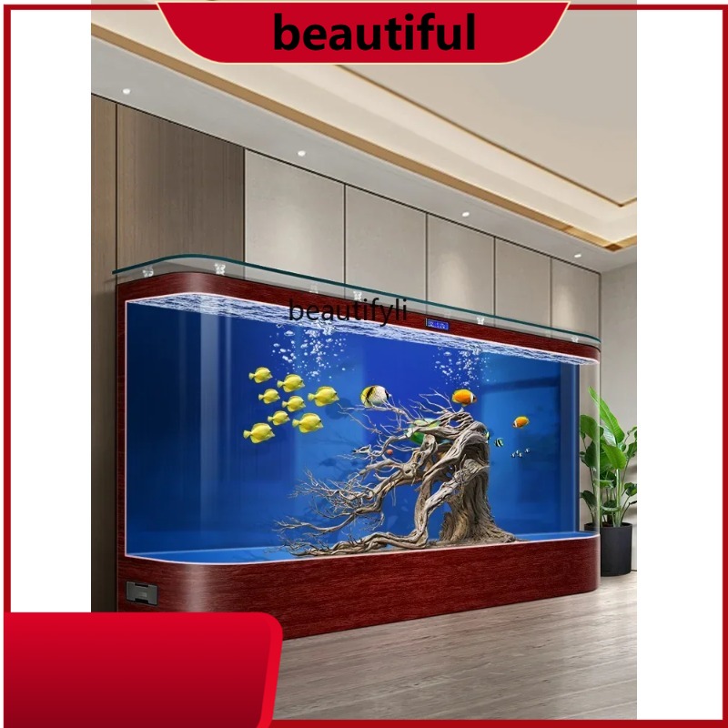 Live Fish Aquarium - Acquario ecologico dal pavimento al soffitto,