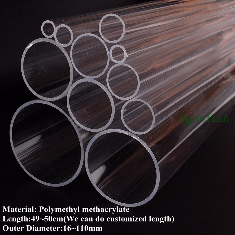 Aquarium Fish Long - 2 Pezzi Tubo in Plexiglass Acrilico