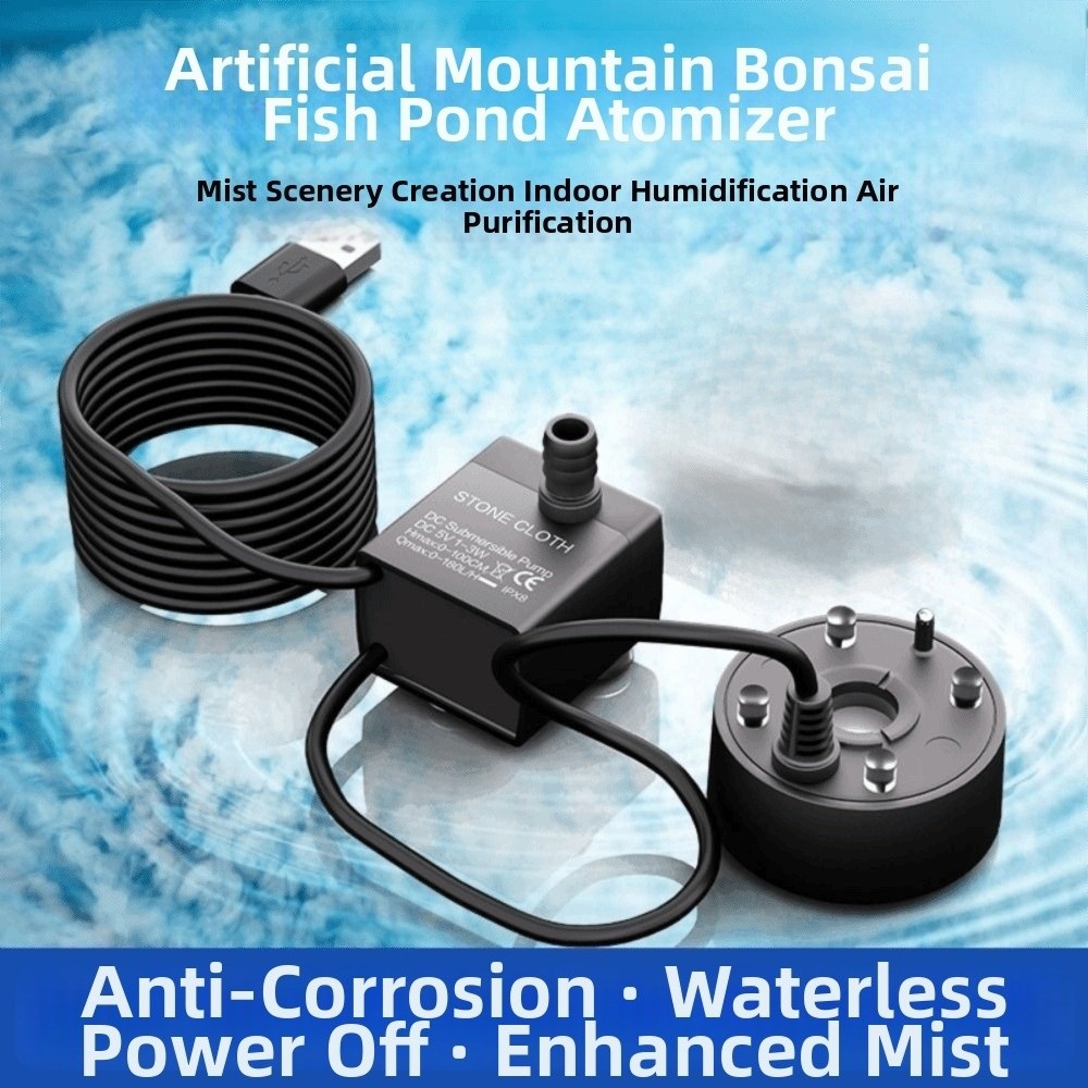 Aquarium Fish Accessories - Generatore di Nebbia 2-IN-1 con Luci