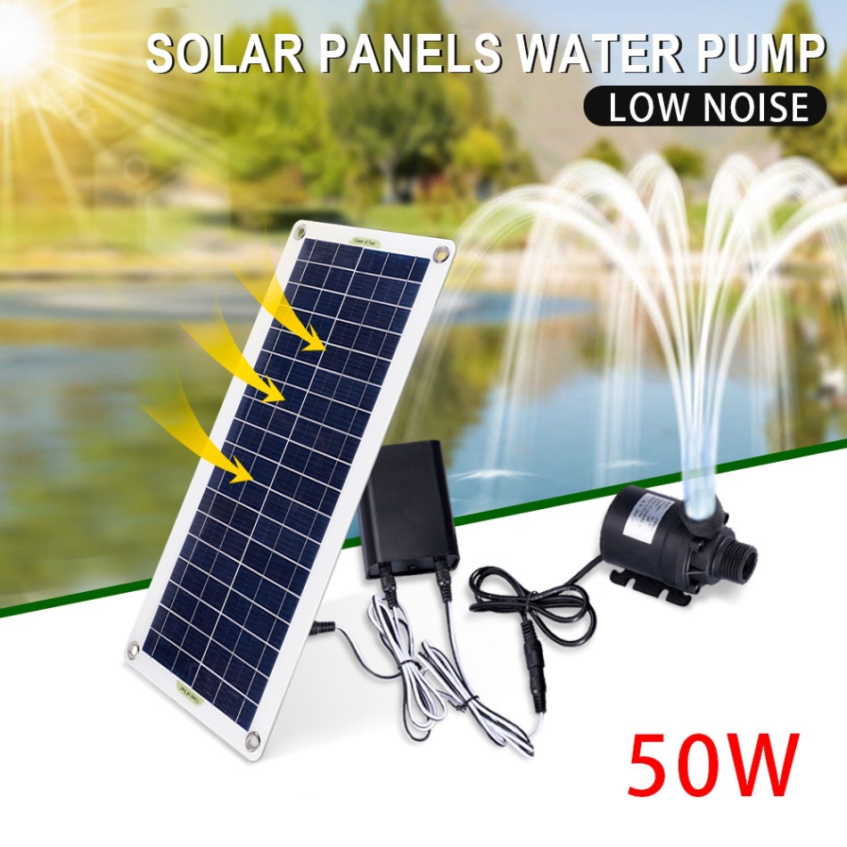 Aquarium Fish Items - Set Pompa Solare 50W, Motore DC