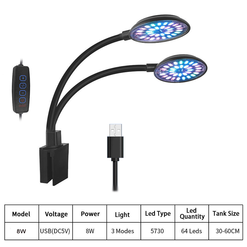USB Acquario LED Luce per acqu - Aquarium Fish Light Lamp recensione e prezzo