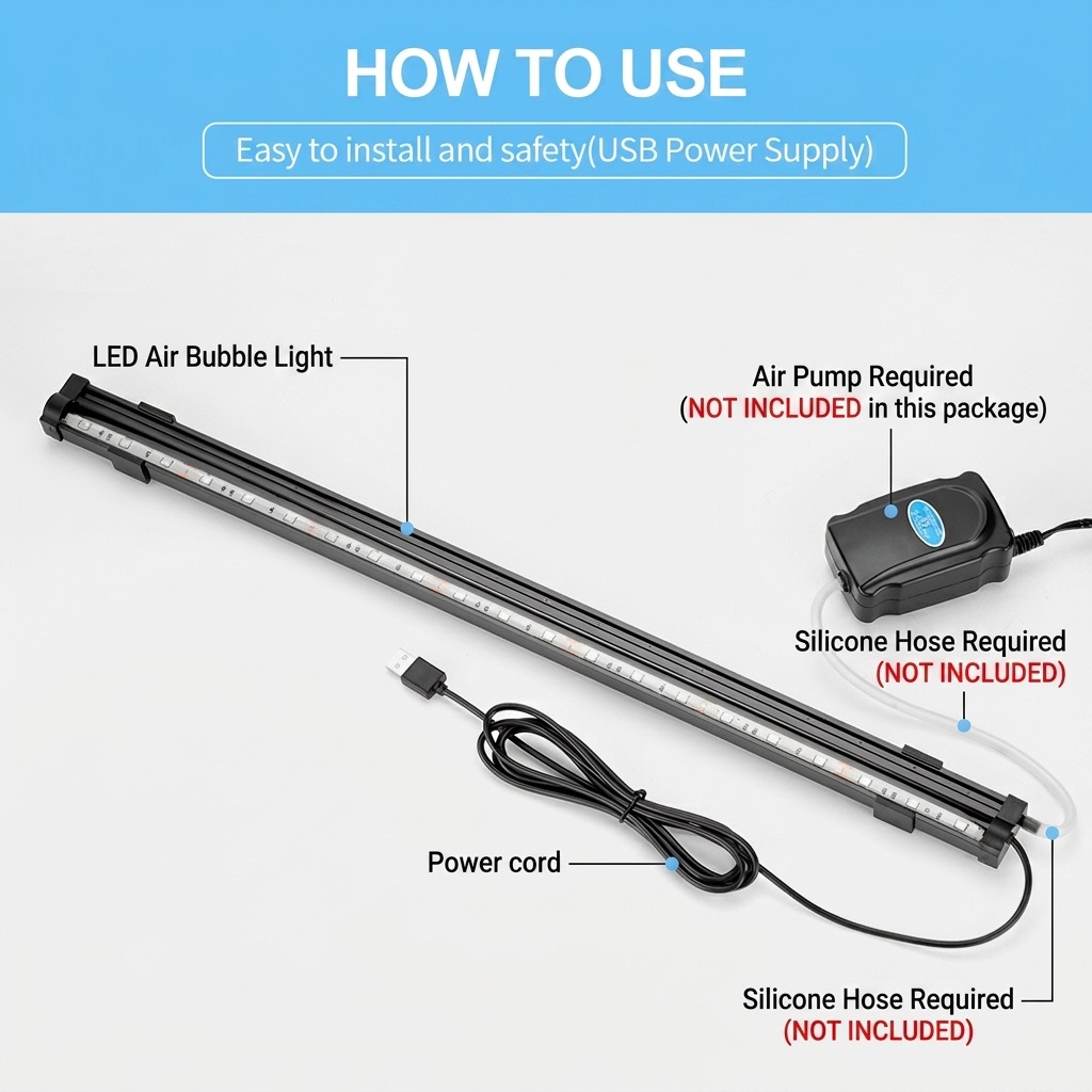 Lampada LED USB per Acquario c - Aquarium Fish Light Lamp recensione e prezzo